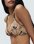 Helena Embroidery Wired Plunge Bra (A-E)