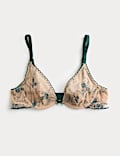 Helena Embroidery Wired Plunge Bra (A-E)