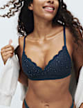 Cleo Sequin Lace Non Wired Plunge Bra