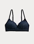 Cleo Sequin Lace Non Wired Plunge Bra