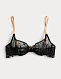 Helena Embroidery Wired Demi Cup Bra (A-E)
