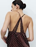 Satin Spot Lace Cami