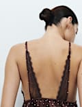 Satin Spot Lace Cami
