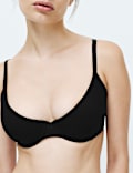 Asta Cotton Blend Padded Demi Cup Bra A-E