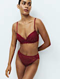 Lace Non Wired Push Up Plunge Bra A-E
