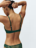 Lace Non Wired Push Up Plunge Bra A-E