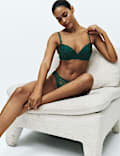Lace Non Wired Push Up Plunge Bra A-E
