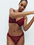 Non Padded Lace Plunge Bra F+