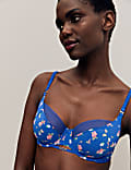 Soutien-gorge à armatures et imprimé fleuri, bonnets emboîtants A&nbsp;à&nbsp;F
