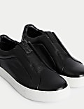 Leather Slip-On Trainers with Freshfeet™
