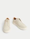 Suede Slip On Suede Trainers with Freshfeet™