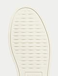 Wide Fit Leather Lace up Trainers