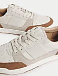 Leather Lace Up Trainers