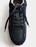 Leather Lace Up Trainers