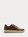 Leather Lace up Trainers