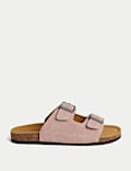 Suede Slip-On Corkbed Sandals