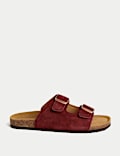 Suede Slip-On Corkbed Sandals