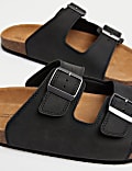 Leather Slip-On Sandals