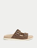 Suede Slip-On Sandals