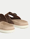 Suede Slip-On Sandals