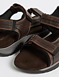 Ledersandalen mit Klettverschluss