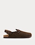 Suede Backstrap Mules