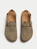Suede Backstrap Mules