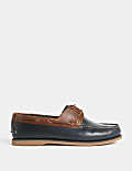 Wide Fit Leather Boat Shoes