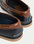 Wide Fit Leather Boat Shoes