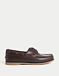 Wide Fit Leather Boat Shoes