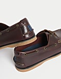 Wide Fit Leather Boat Shoes