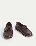 Wide Fit Leather Boat Shoes