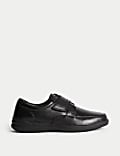 Wide Fit Leather Riptape Shoes
