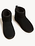 Suede Slipper Boots