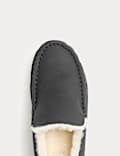 Leather Shearling Freshfeet™ Moccasin Slippers