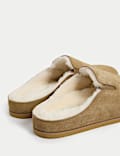 Suede Shearling Mule Slippers with Freshfeet™