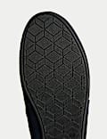Suede Fleece Lined Moccasin Slippers