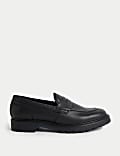 Leather Slip On Loafers