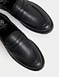 Leather Slip On Loafers