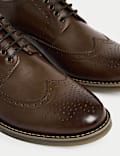 Zapatos brogue de piel