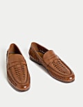 Leather Woven Loafers
