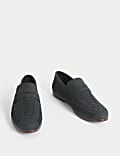 Nubuck Woven Loafers