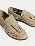 Υφαντά loafer από δέρμα nubuck