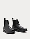 Leather Pull-On Chelsea Boots