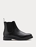 Leather Pull-On Chelsea Boots