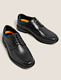 Wide Fit Leather Derby Shoes