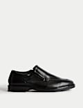 Wide Fit Leather Slip-On Shoes
