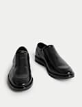 Wide Fit Leather Slip-On Shoes