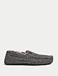 Fleece Lined Moccasin Slippers