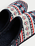 Παντόφλες-mules με μοτίβο Fair Isle και Freshfeet™